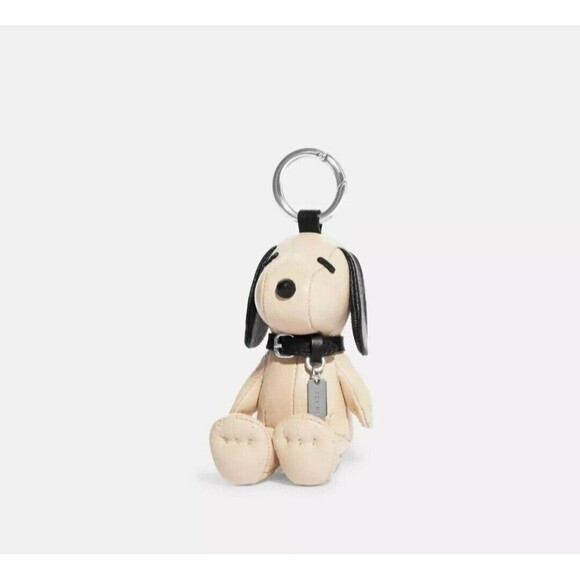 COACH X PEANUTS SNOOPY Collectible Bag Charm Signature Canvas Ivory White NWT - Picture 1 of 7